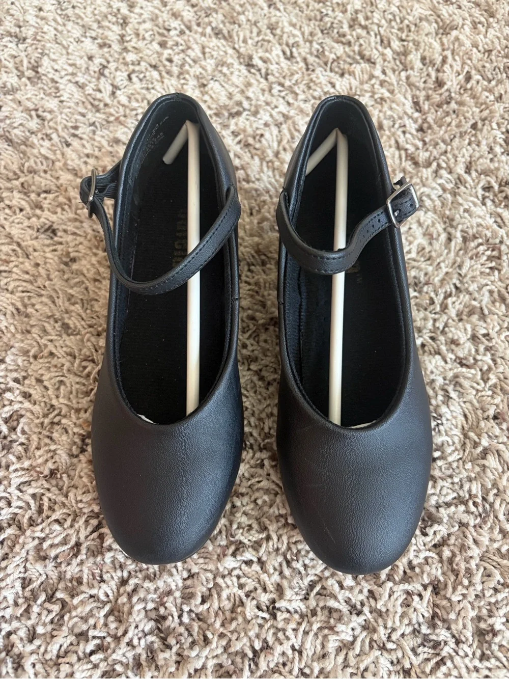 Balera Black Mary Jane character shows with Ankle Strap, 1.5 in heel, size 4